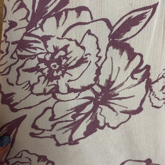 Free People Purple and Gray Floral Tunic top or Mini Dress/ Size Small - Picture 8 of 12